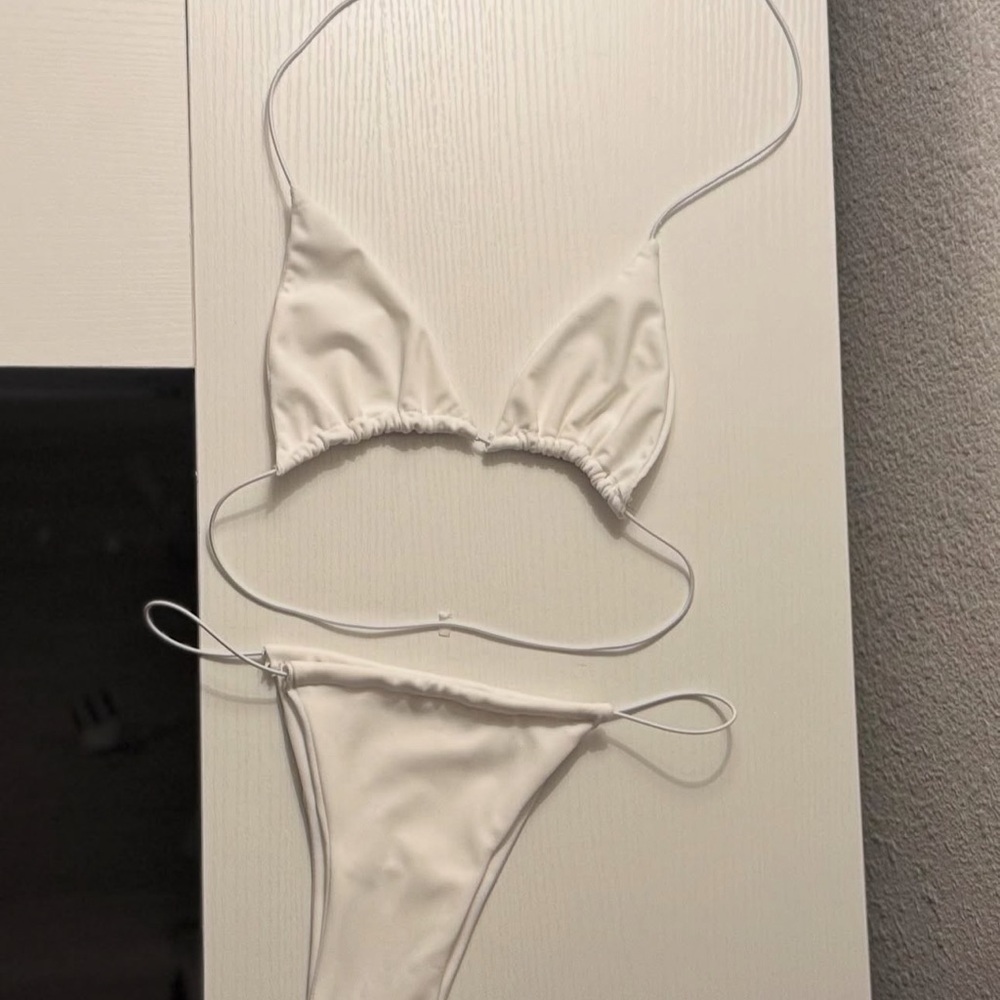 White Triangle Bikini Set